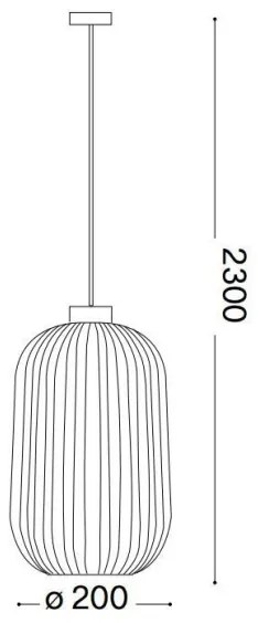 Ideal Lux - MINT kábeles függeszték 1xE27/60W/230V, átmérő 14 cm, zöld
