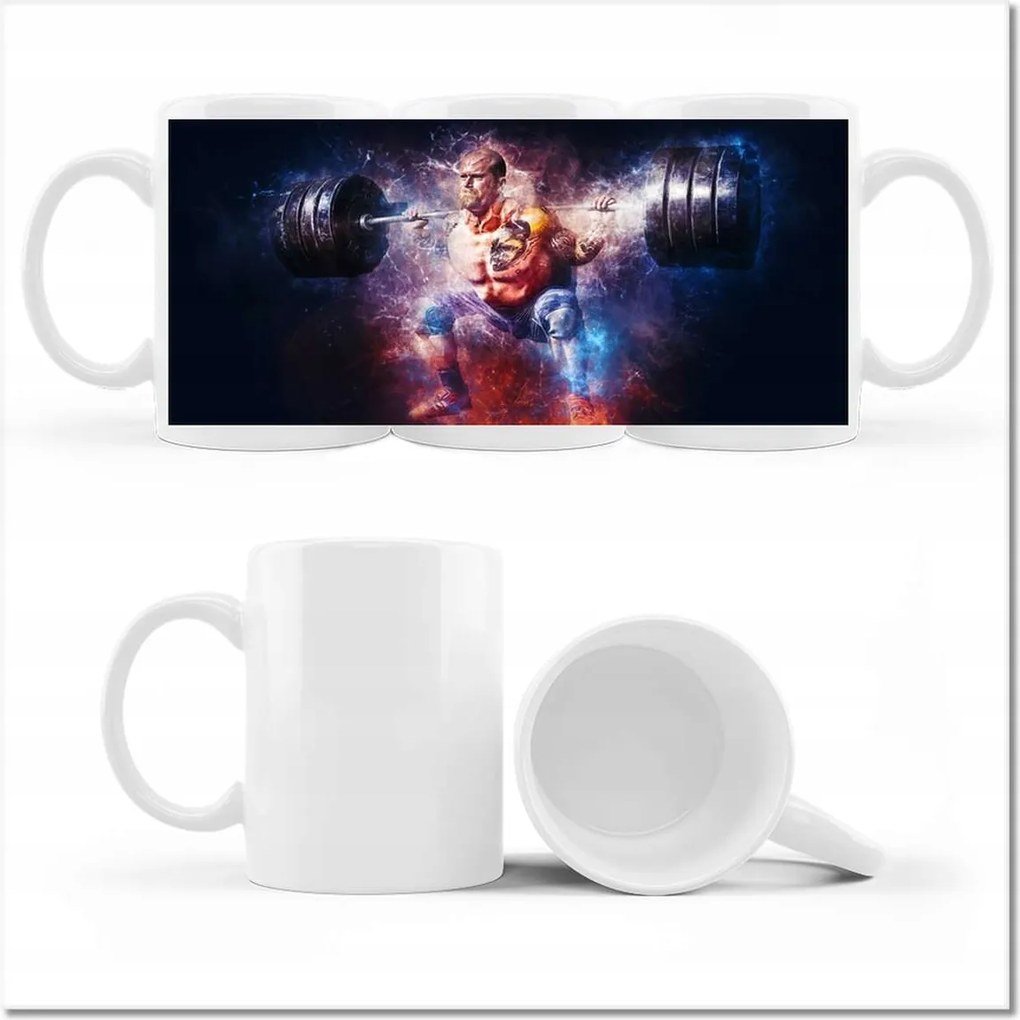 Fényképes bögre Súlyemelés Erő