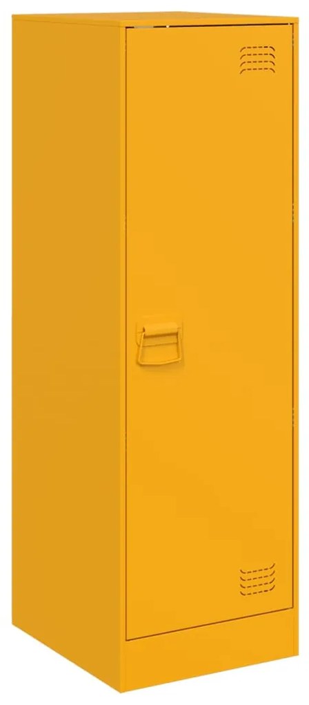 mustársárga acél tálalószekrény 34,5x39x107 cm