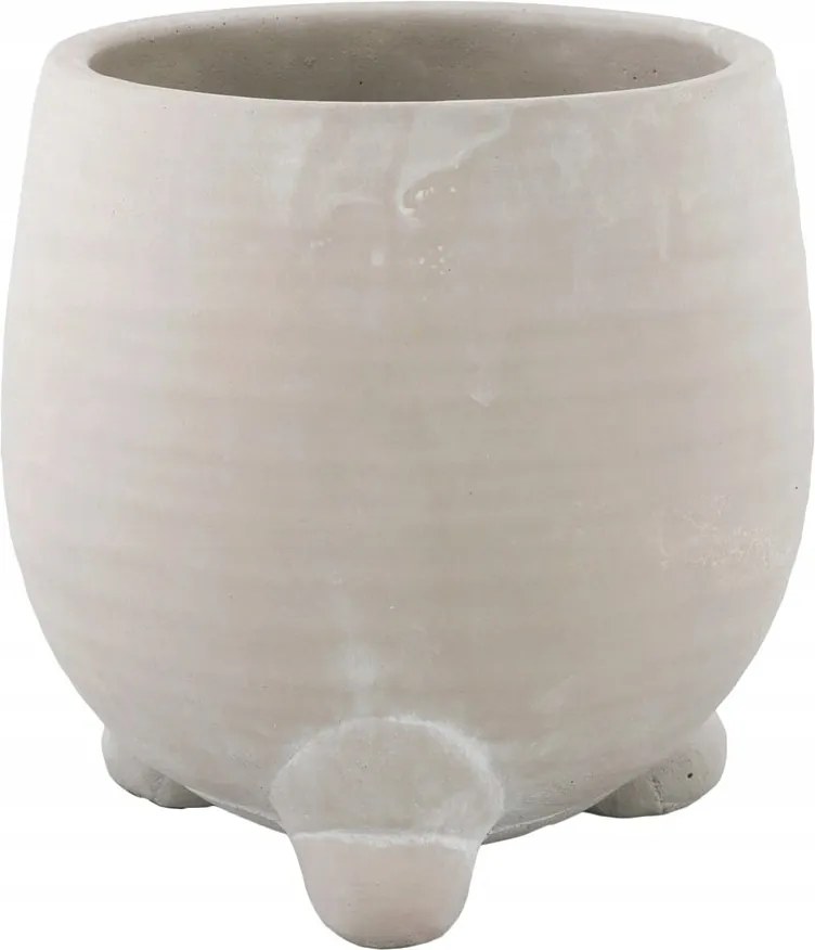 Beton Virágtartó Szürke 17x19cm Lábakon