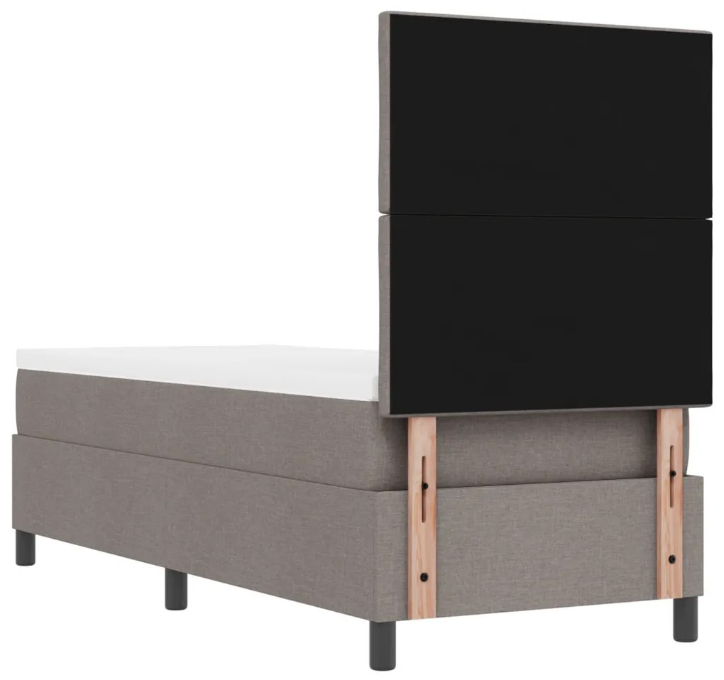 Boxspring ágy matraccal taupe 80x200 cm szövet
