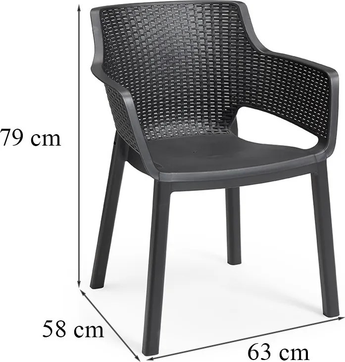 Eva Balcony kerti bútor garnitúra szett vigo asztallal