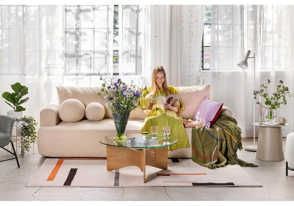 Narancssárga-krémszínű szőnyeg 140x200 cm Linea – Universal