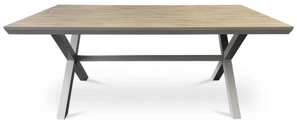 Autronic Kerti asztal, alumínium, polifa, bézs, AZT-S1510 OAK