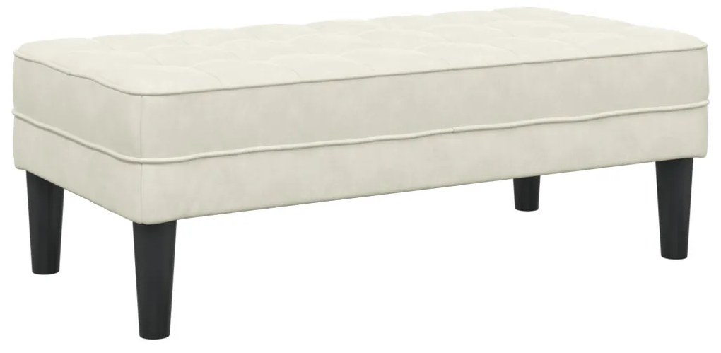 Krémszínű Pad 113 cm Bársony