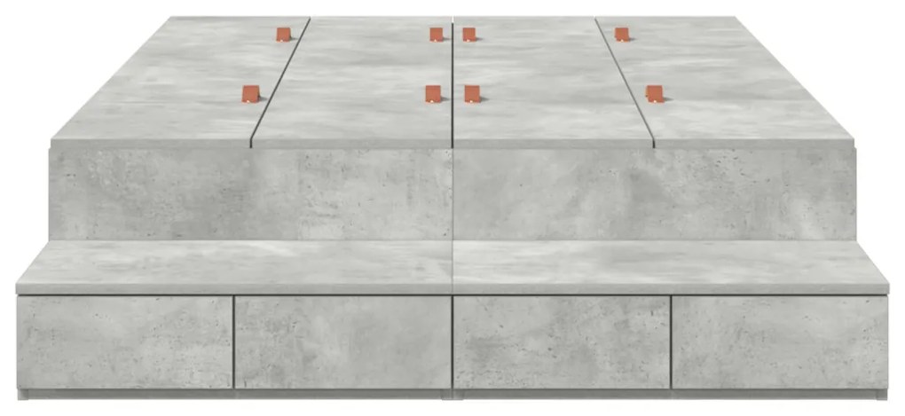 Tárolós Ágykeret Beton Szürke 120x200 cm