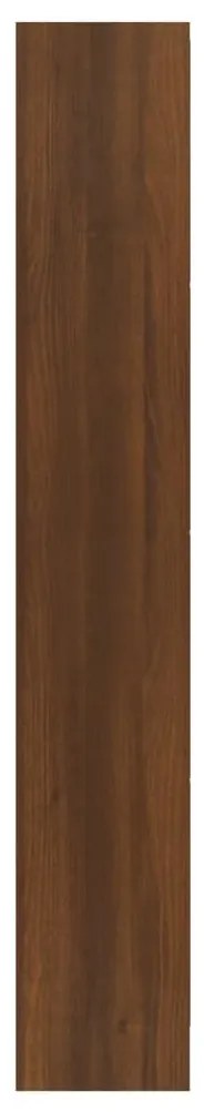barna tölgy színű szerelt fa cipősszekrény 63x24x147 cm