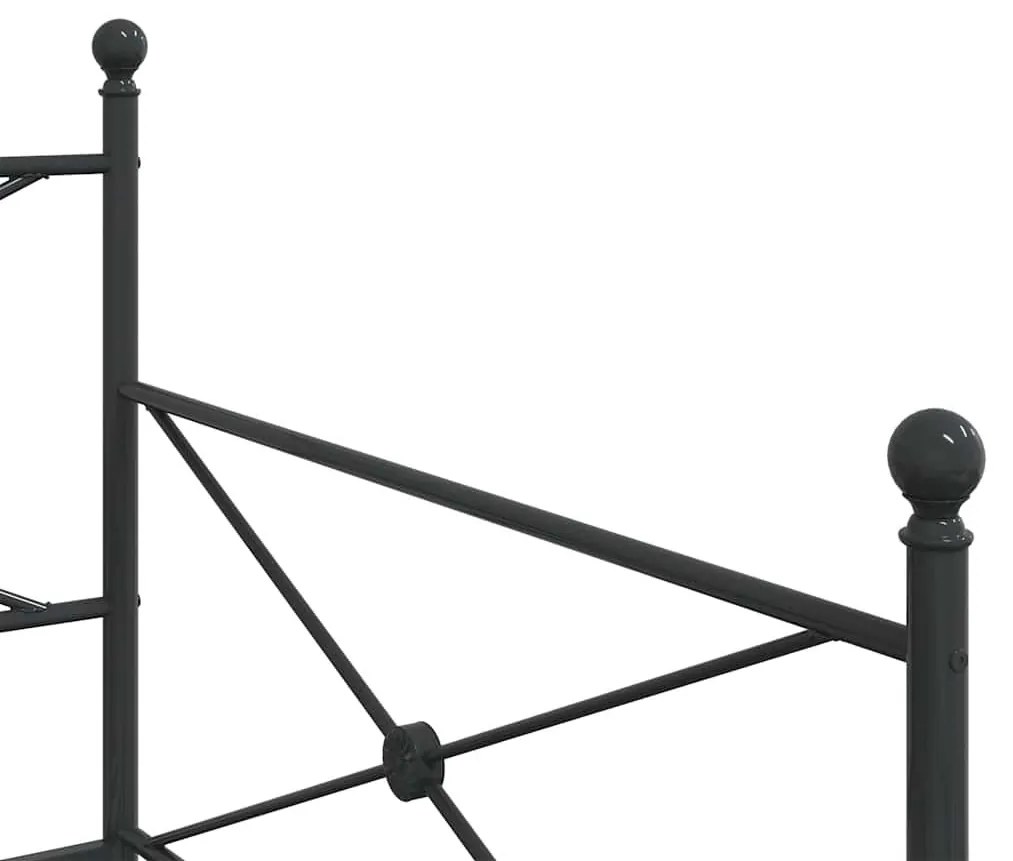kihúzható kanapéágy matrac nélkül fekete 100x200 cm acél