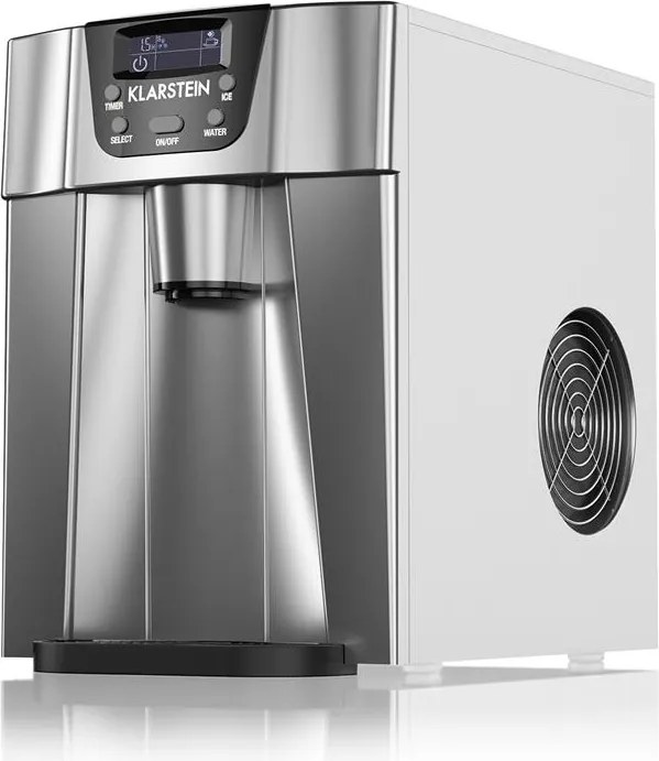 Klarstein Ice Volcano 2G, jégkocka készítő, 13 kg/24 h, jékockagyártó, LED, ezüst
