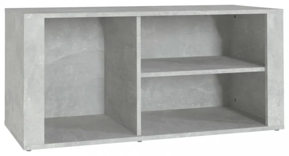 betonszürke szerelt fa cipőszekrény 100x35x45 cm