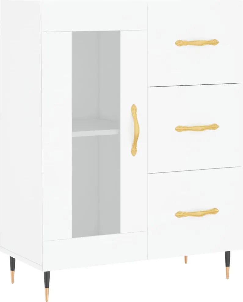 vidaXL fehér szerelt fa tálalószekrény 69,5 x 34 x 90 cm