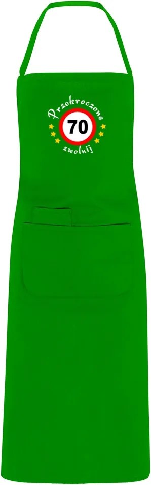 Konyhai kötény hímzéssel ajándék 70. születésnapra 70-es hímzés