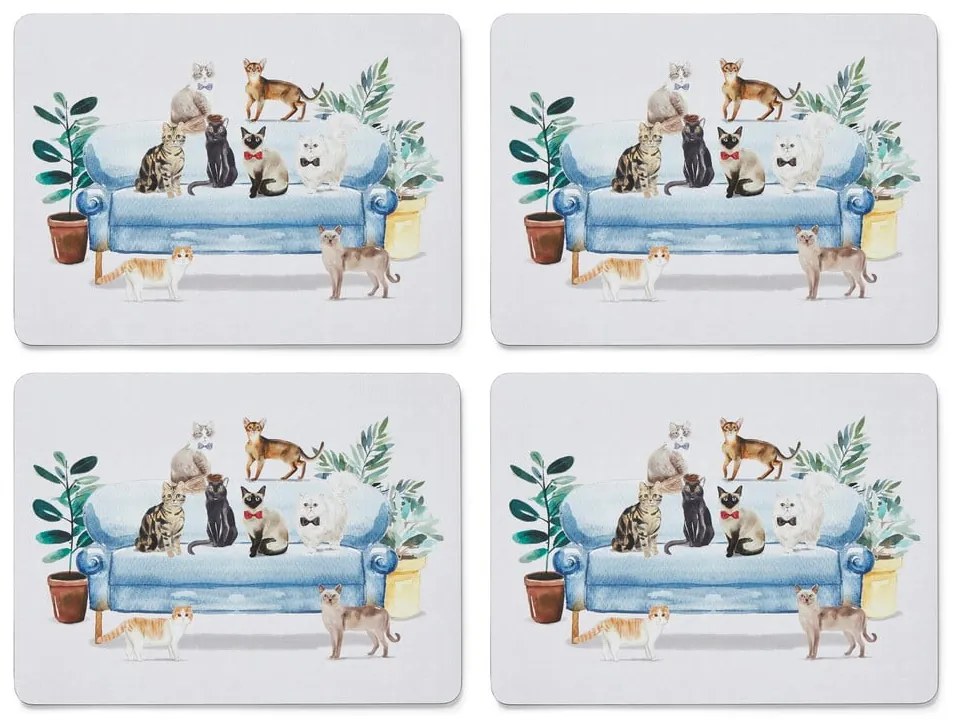 Curious Cats 4 db-os parafa tányéralátét szett, 21,5x29 cm - Cooksmart ®