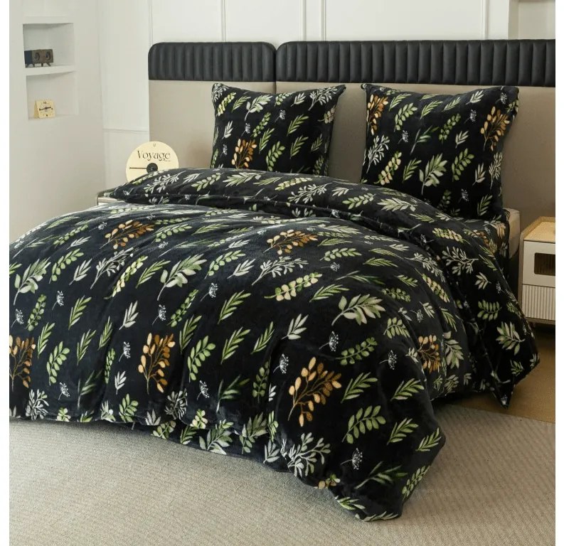 Mikroplüss ágyneműhuzat ZELNOIR fekete Ágyneműhuzat mérete: 70 x 90 cm | 140 x 200 cm