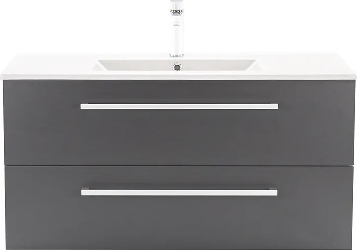 Vario Clam 100 alsó szekrény mosdóval fehér-antracit