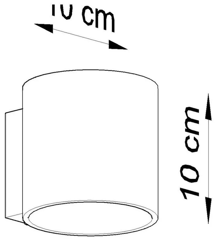 Roda fekete falilámpa - Sollux