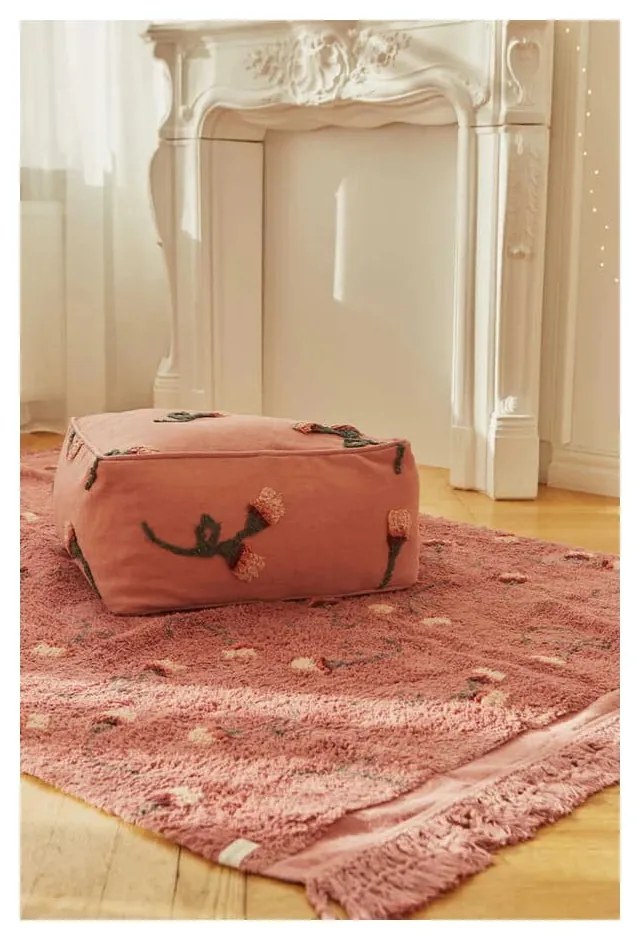 Rózsaszín gyerek puff English Garden – Lorena Canals