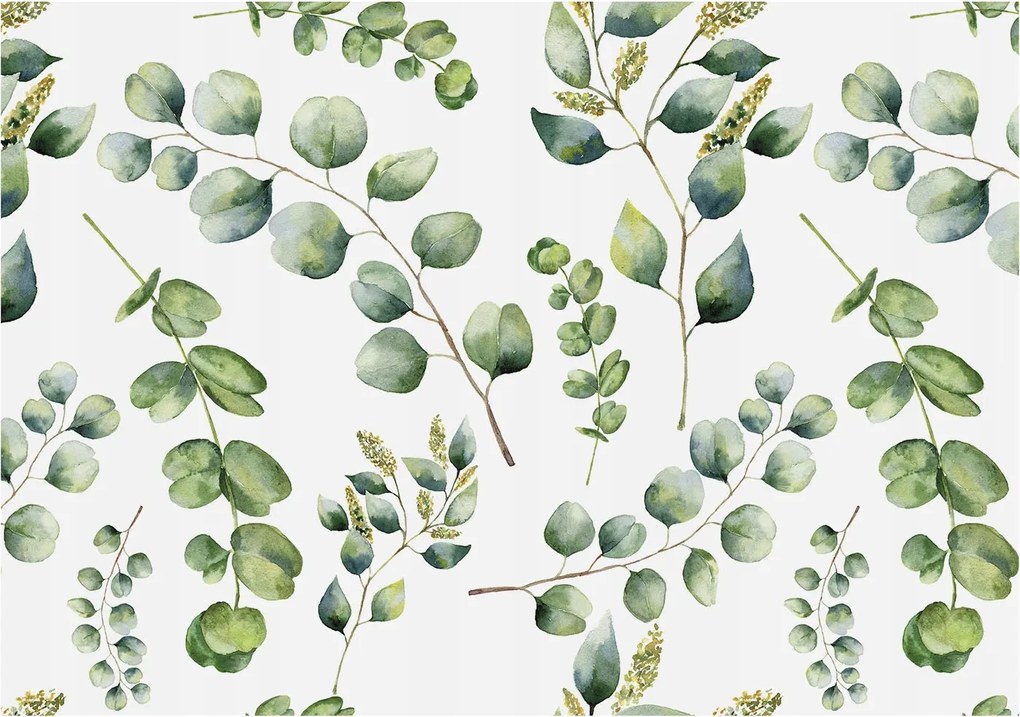 Divatos Flizelin Tapéta Ragasztóval Fali 3D Zöld levelek 312x219 Ragasztó