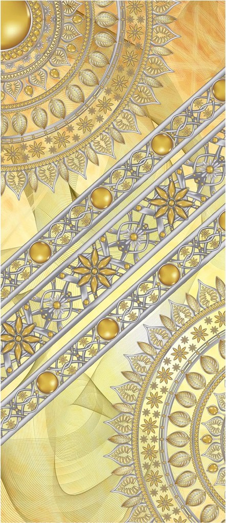 Flizelin fotótapéta Mandalák arany geometria absztrakt bézs 91x211 +ragasztó