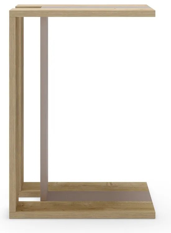 Tárolóasztal tölgyfa dekorral 40x30 cm Macha – Marckeric