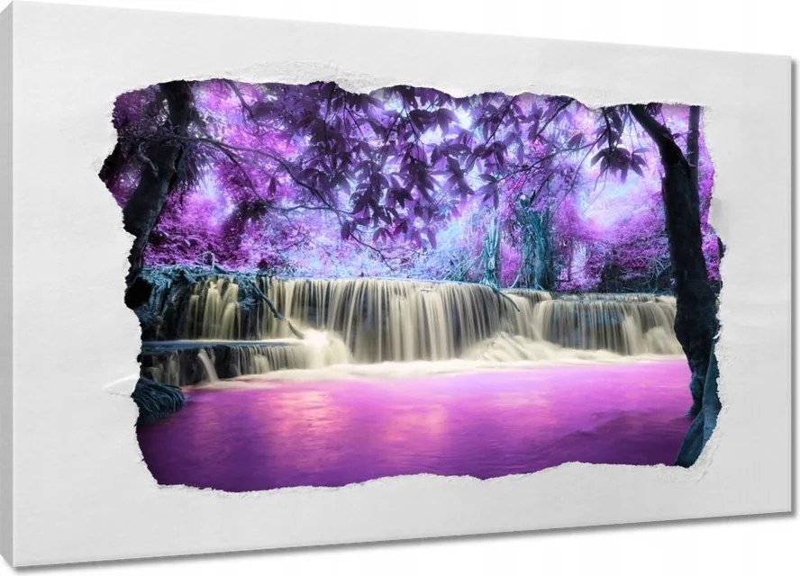 Vászonkép 60x40 Lila vízesés
