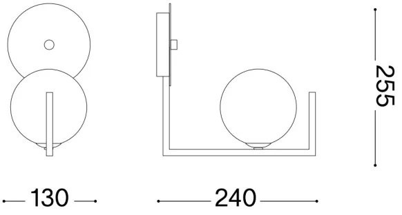 Ideal Lux - LED Fali lámpa BIRDS 1xG9/3W/230V fekete/arany