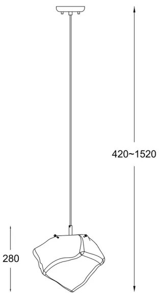 Zuma Line P0488-01B-U8AC - Csillár zsinóron ROCK 1xE27/40W/230V
