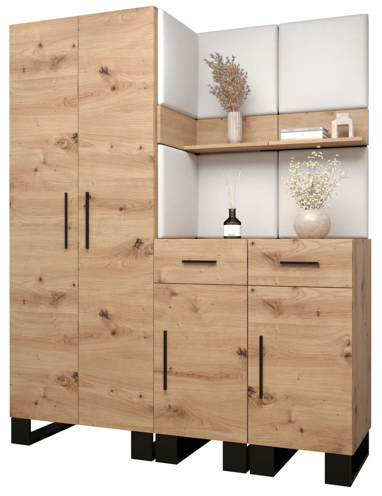 Előszobabútor Amanda 7 (artisan tölgy + fehér). 1085918