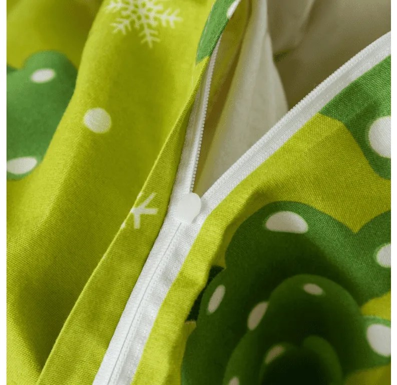 Mikroflanel ágynemű CHRISTMAS TREE zöld Ágyneműhuzat mérete: 70 x 90 cm | 140 x 220 cm