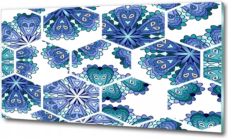 Fotó-üvegkép Kék cseppek 100x70