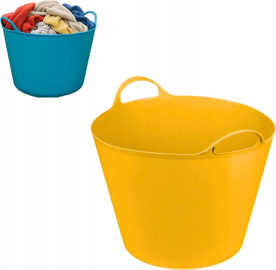 Szennyestartó Kosár Medence Tál Nagy XXL Fogantyúkkal Rugalmas Tágas 30L