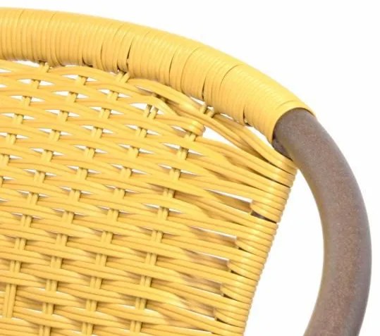 Kerti rattan székek BISTRO 4 db - világos barna