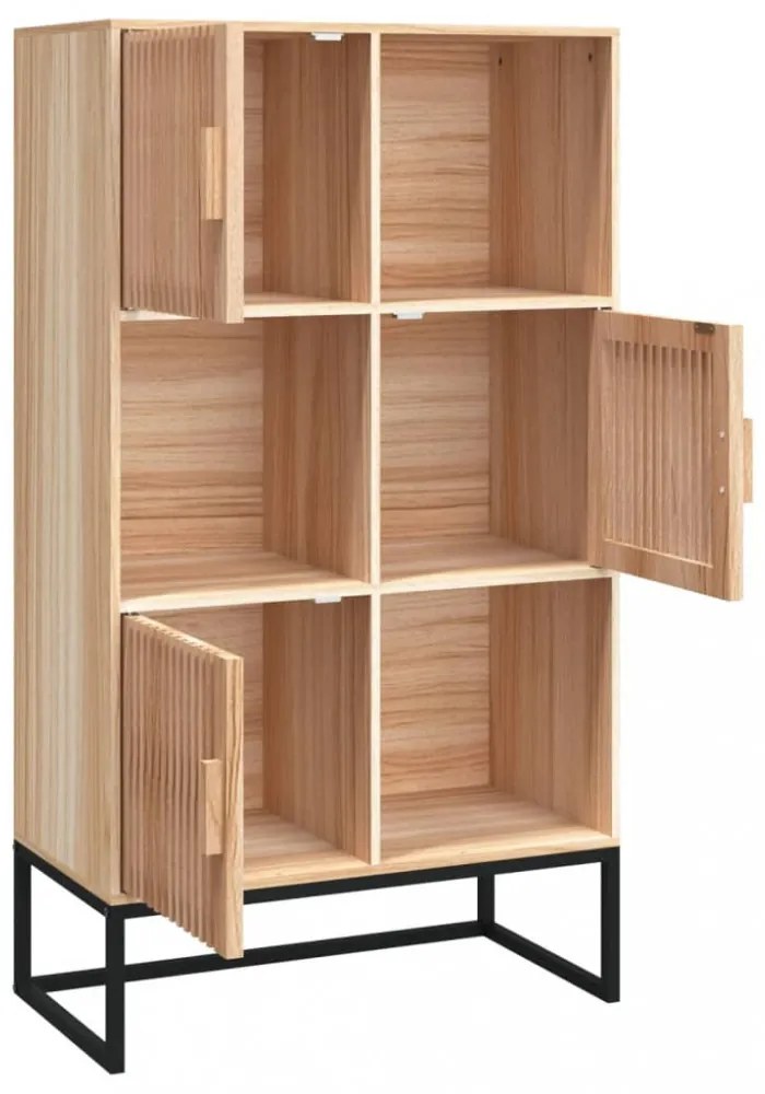 szerelt fa magasszekrény 70x35x125 cm