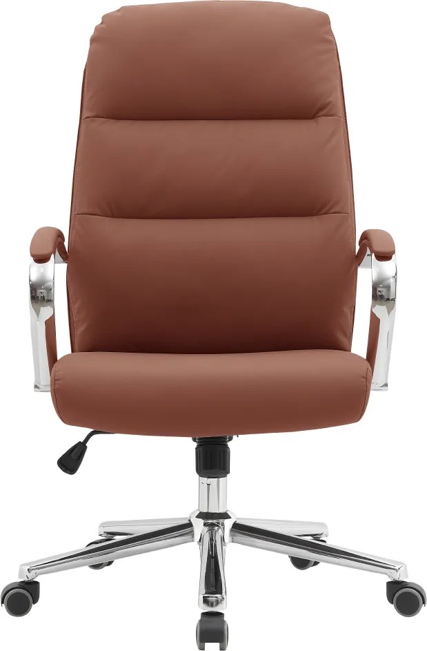 Irodai szék, barna camel/króm, ADMON