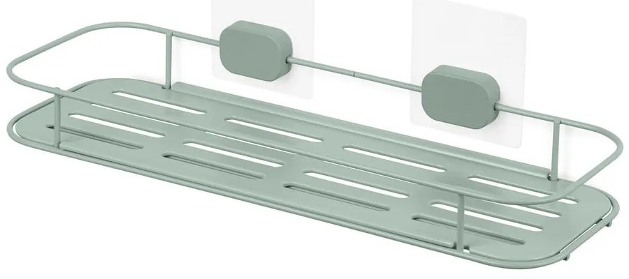 Mentazöld öntapadós fém fürdőszobai polc Grena – Compactor