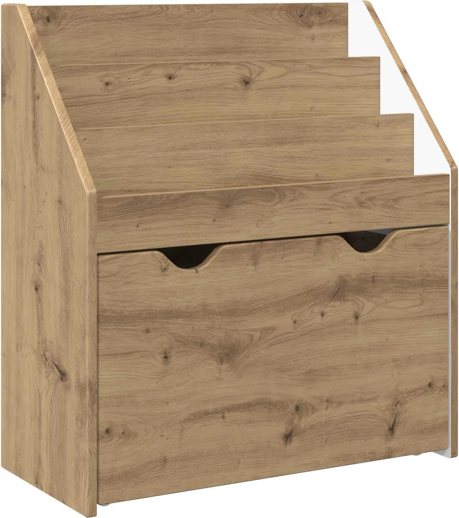 vidaXL Gyerek Könyvespolc Artisan tölgy 60 x 29,5 x 69 cm Faanyag