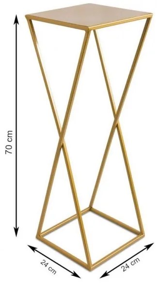 Virágállvány 70x24 arany