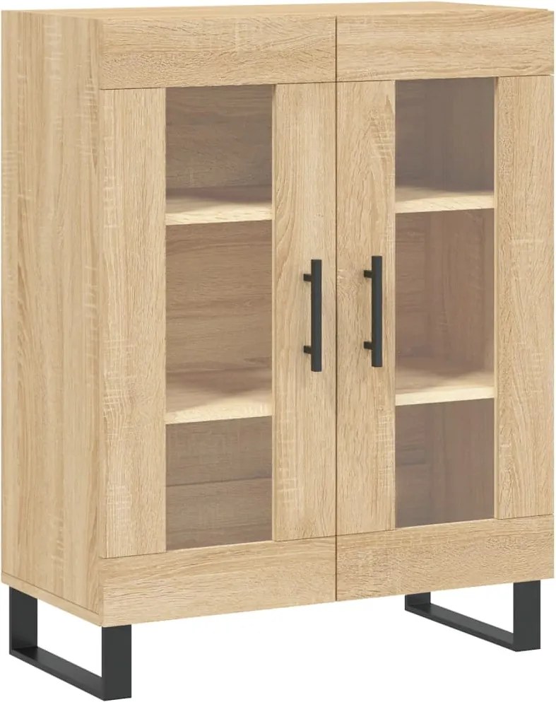 vidaXL sonoma tölgy színű szerelt fa tálalószekrény 69,5 x 34 x 90 cm