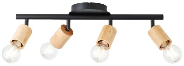 Brilliant - bambusz spotlámpa, 4x E27 foglalat, max. 28 W, 230 V