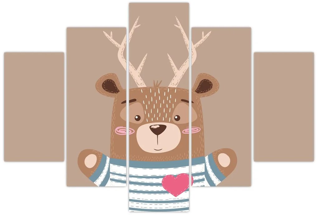 Kép - Szarvas csíkos ingben (150x105 cm)