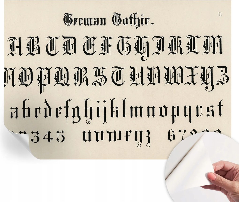 Öntapadós tapéta Fali furnér 3D hatás Gótikus betűk 312x219 cm