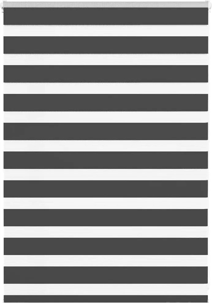 vidaXL zebrafüggönnyel fekete szövetszélesség 100,9 cm poliészter