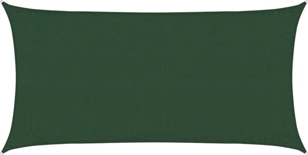 vidaXL sötétzöld HDPE napvitorla 160 g/m² 3 x 6 m