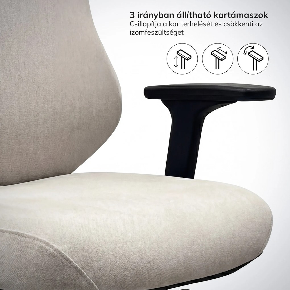 Ergonomikus irodai szék világos bézs AXIS