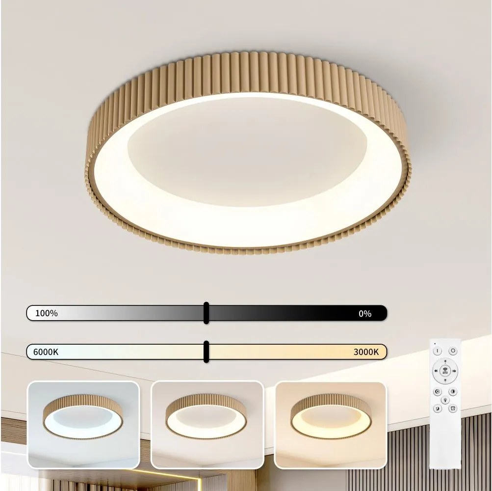 Brilagi - LED dimmelhető mennyezeti lámpa FALCON MODERN LED/54W/230V 60 cm bézs+távirányítóval