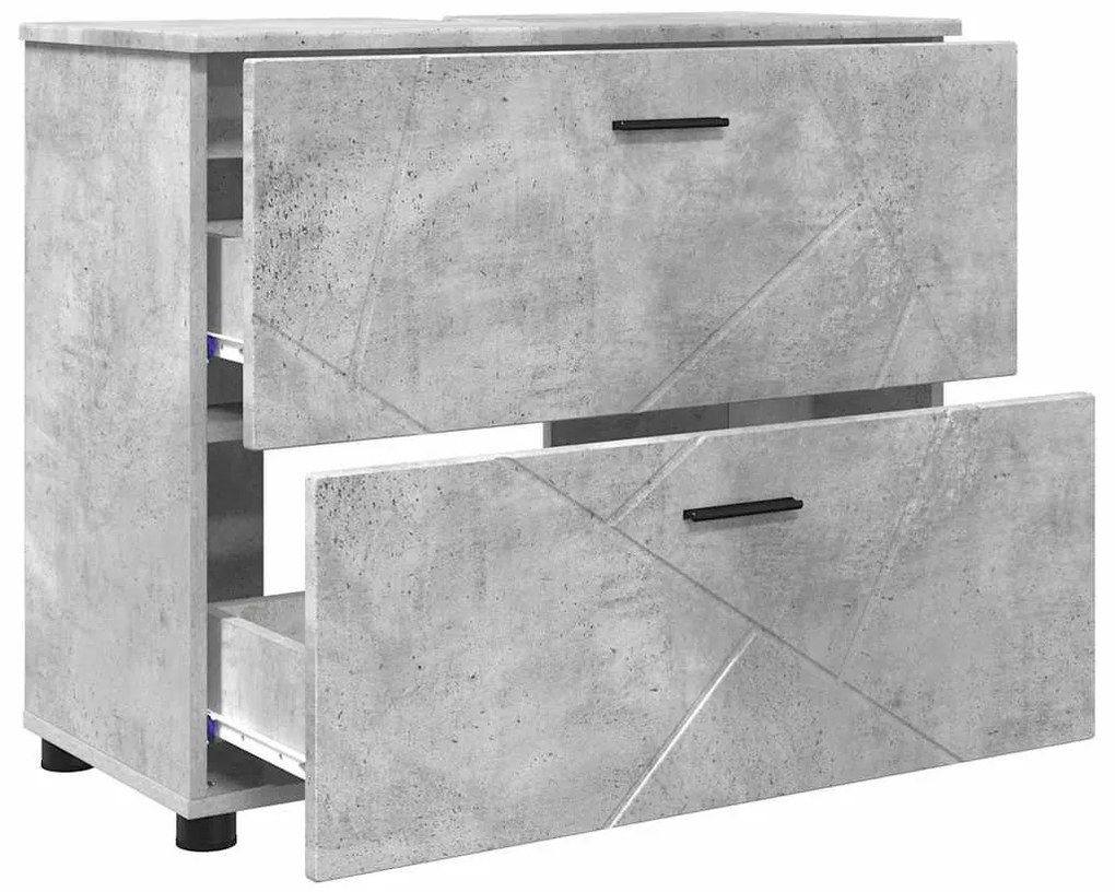 Fürdőszoba Székény Beton szürke 76.5 x 35 x 64 cm Faanyag