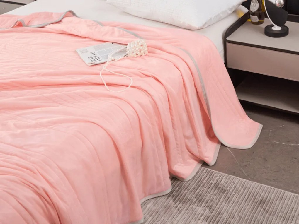 Hűsítő nyári paplan CELIA, lazac színű Méret: 200 x 220 cm