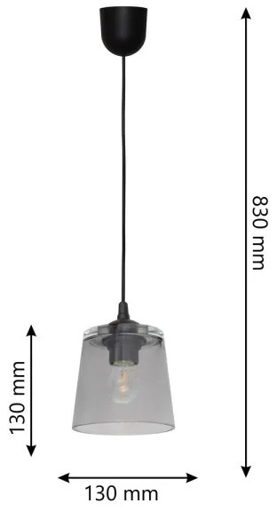 Csillár zsinóron LUCEA 1xE27/15W/230V