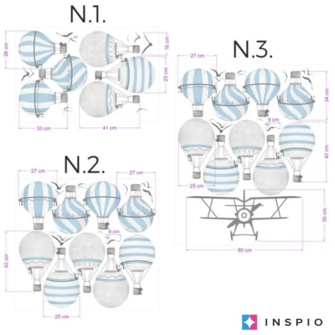 INSPIO Falmatrica - Kék hőlégballonok