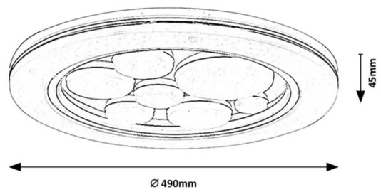 Rabalux 2012 - LED Mennyezeti lámpa LAGERTHA LED/36W/230V átmérő 49 cm